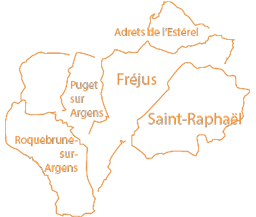 Carte de la cote d'azur