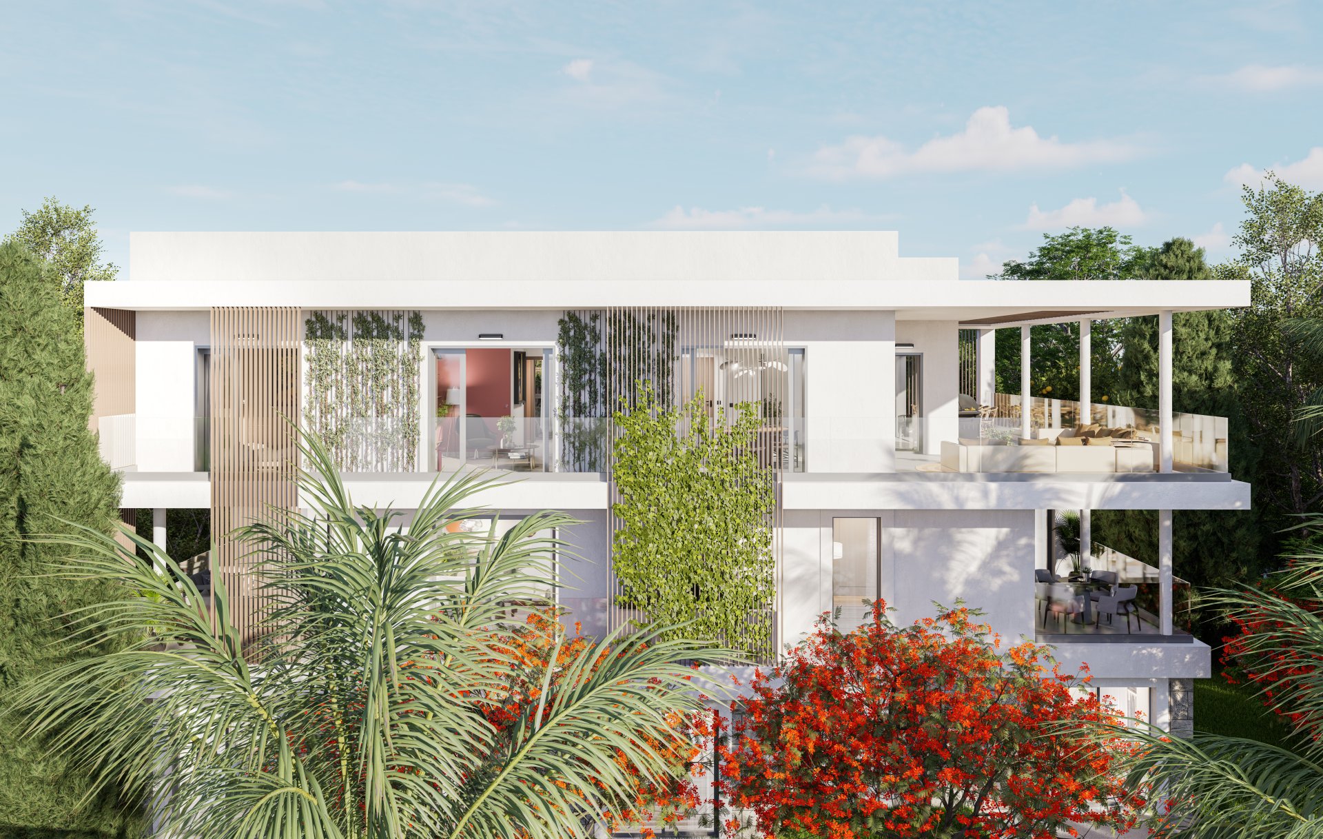 Résidence Valrose vue sur la villa